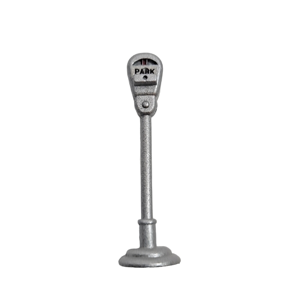 Vintage Dept 56 Snow Village Parking Meters Silver Lot Of 8 - Picture 2 of 7